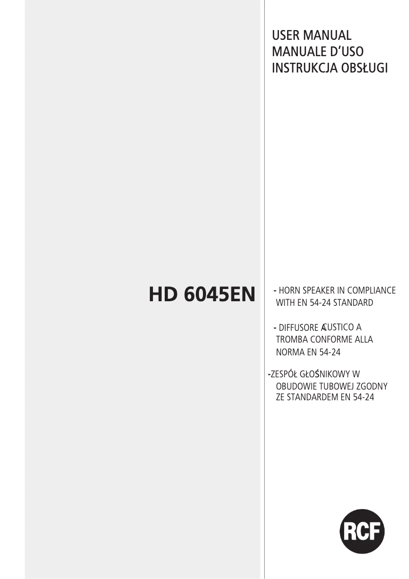 Imagen de la primera página del manual del dispositivo HD 6045EN