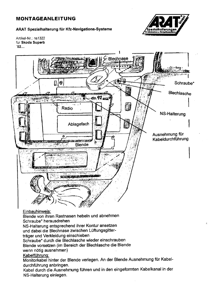 Página 1 del manual Manual de usuario Arat NS1322