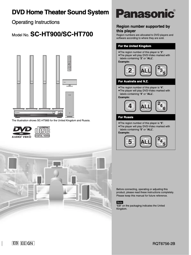 Página nº 1 - Manual de usuario Panasonic SC-HT700