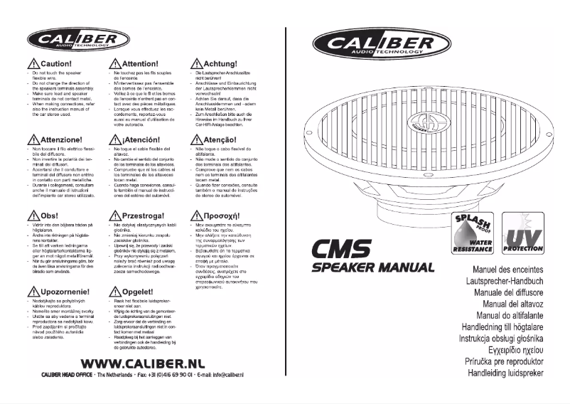 Página 1 del manual Manual de usuario Caliber CSM 6