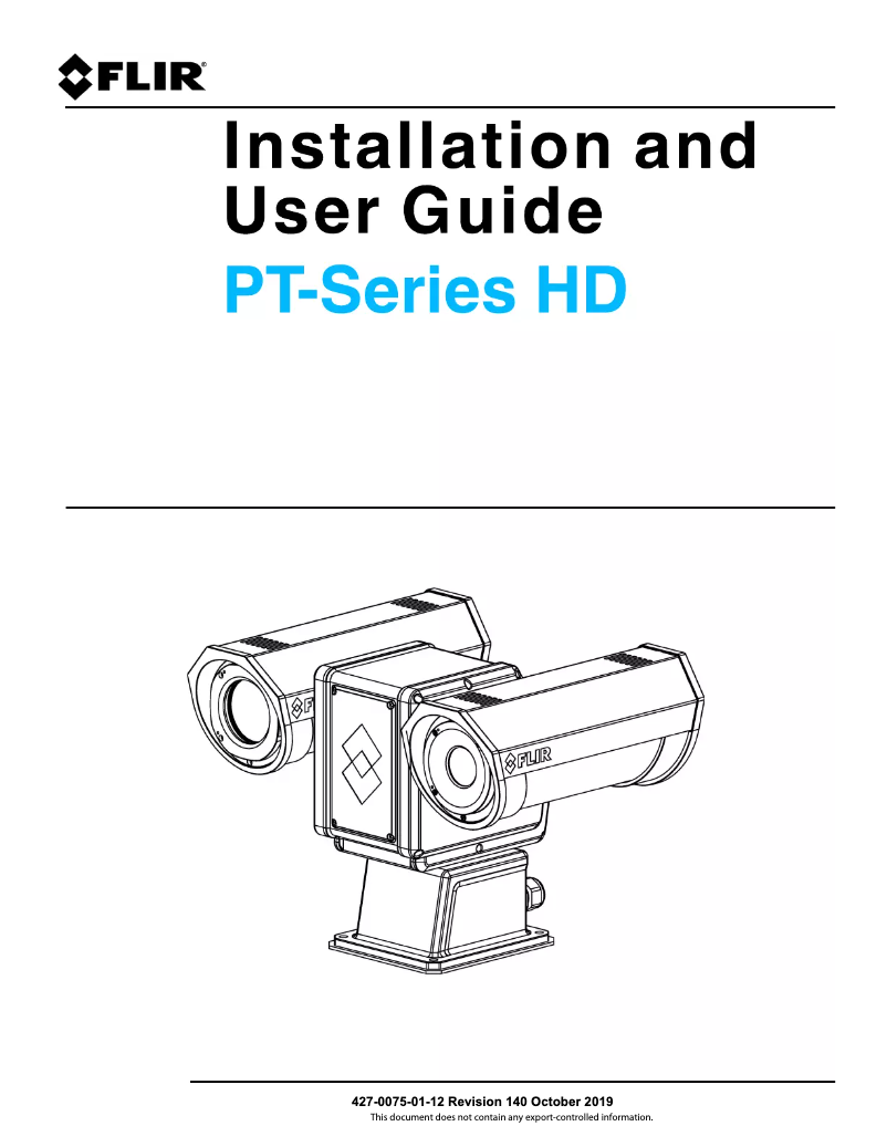 Página nº 1 - Manual de usuario FLIR PT-612