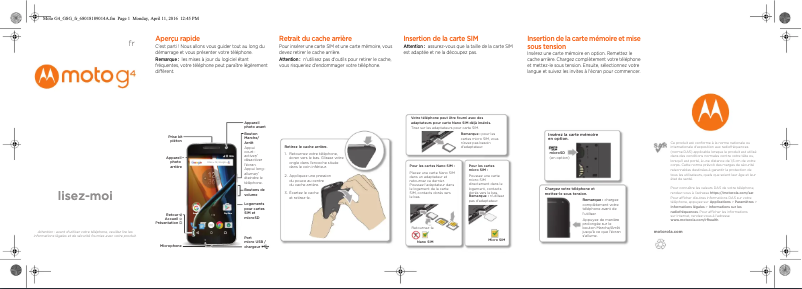 Página nº 1 - Manual de usuario Lenovo Moto G G4