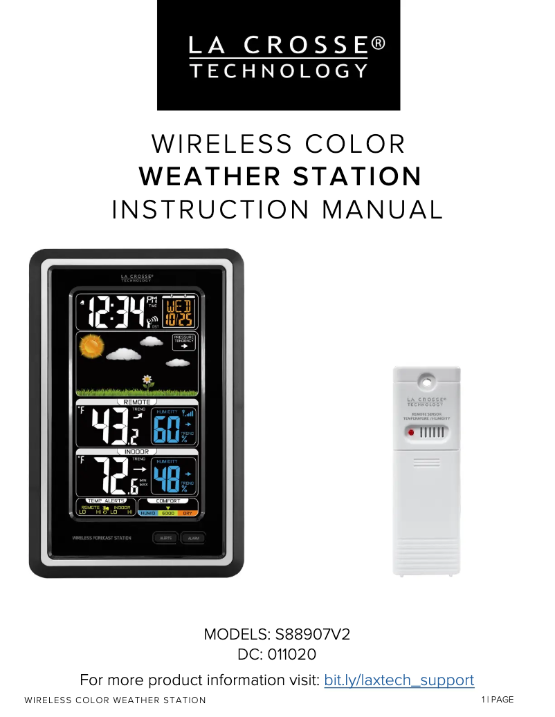 Imagen de la primera página del manual del dispositivo S88907V2