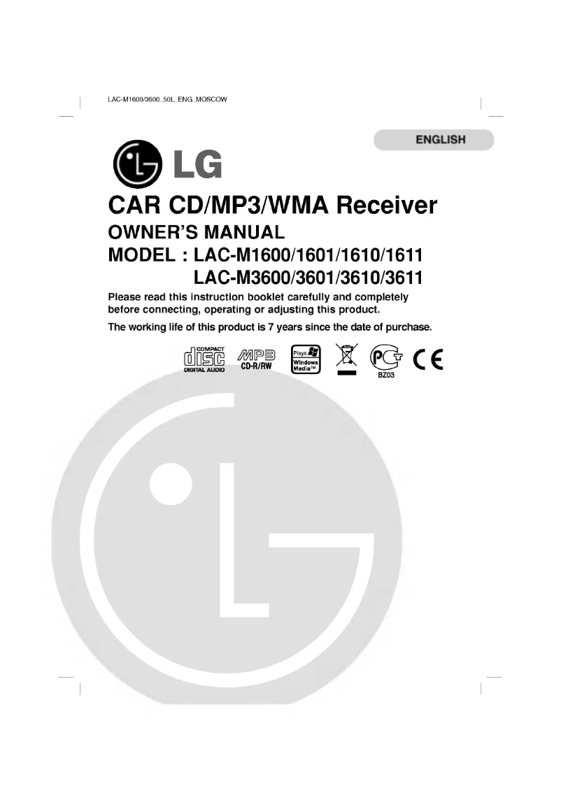 Página nº 1 - Manual de usuario LG LAC-M3611