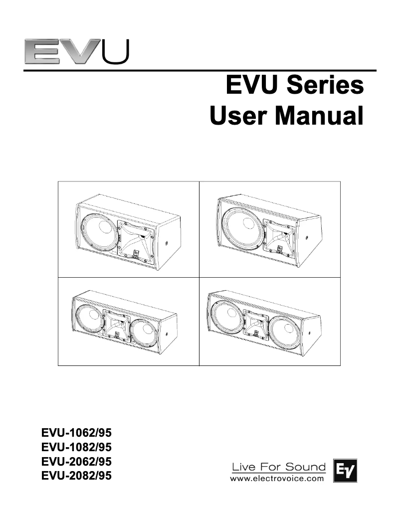 Página 1 del manual Manual de usuario Electro-Voice EVU-1082/95