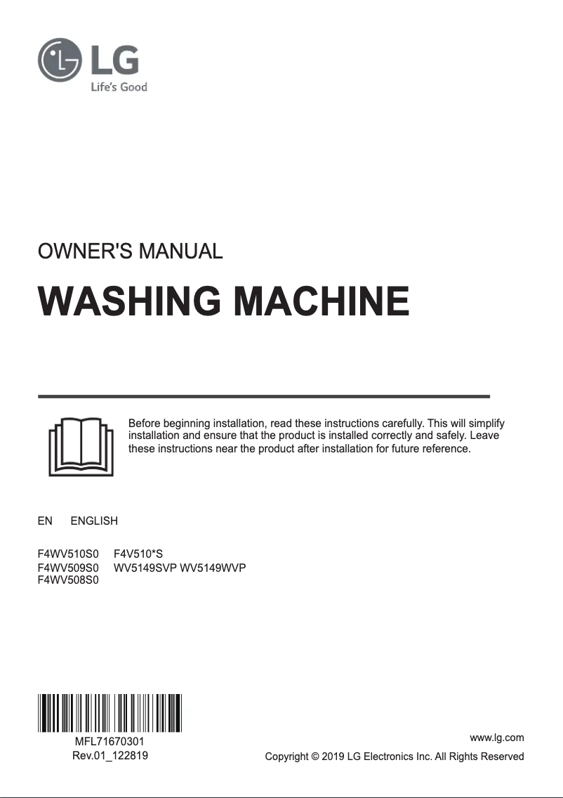 Imagen de la primera página del manual del dispositivo WV5149SVP