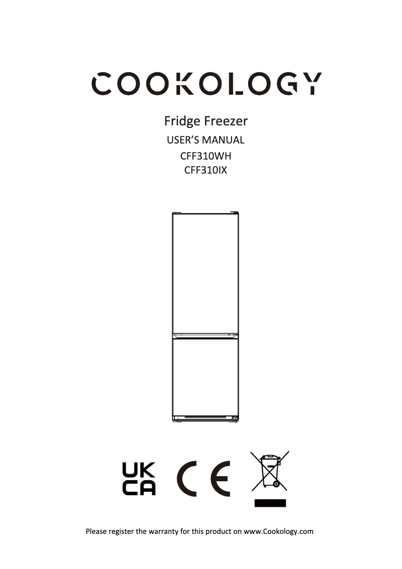 Página 1 del manual Manual de usuario Cookology CFF310WH