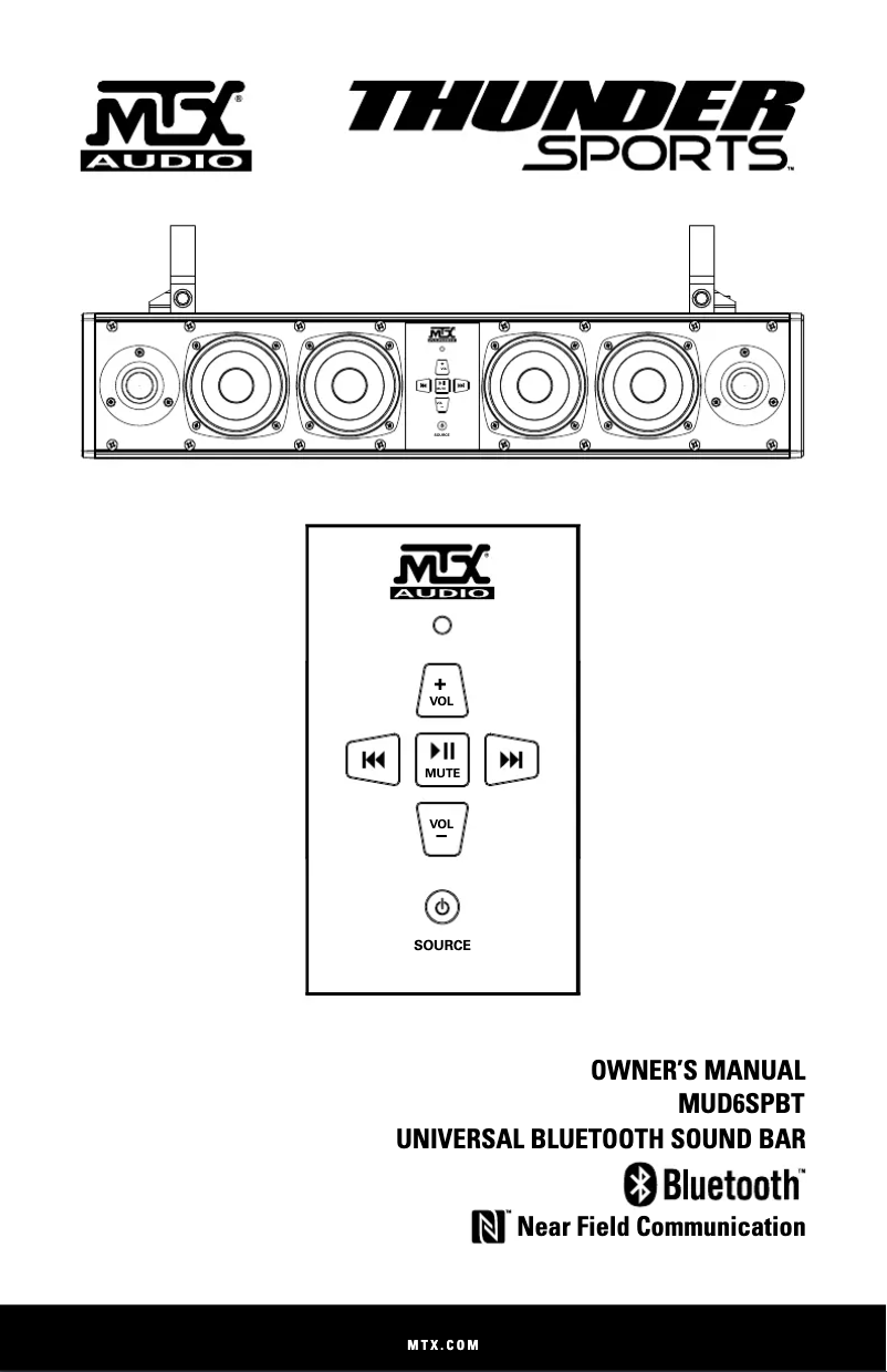 Imagen de la primera página del manual del dispositivo MUD6SPBT