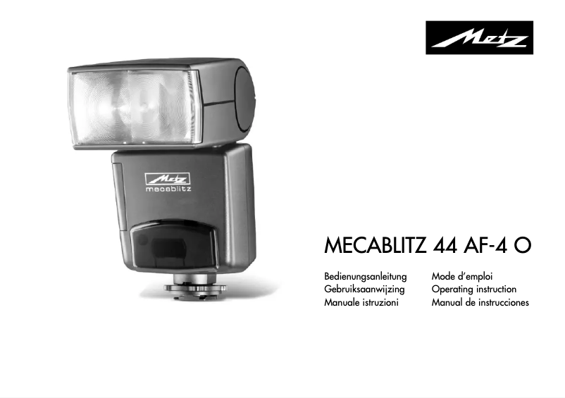 Imagen de la primera página del manual del dispositivo Mecablitz 44 AF-4 O