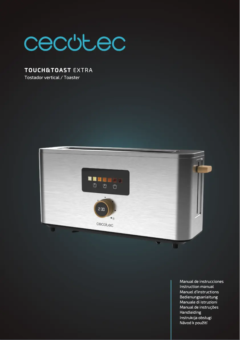 Página 1 del manual Manual de usuario Cecotec Touch&Toast Extra