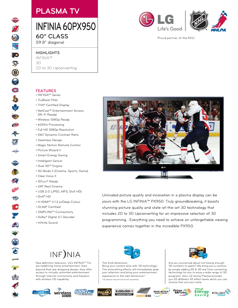 Imagen de la primera página del manual del dispositivo 60PX950