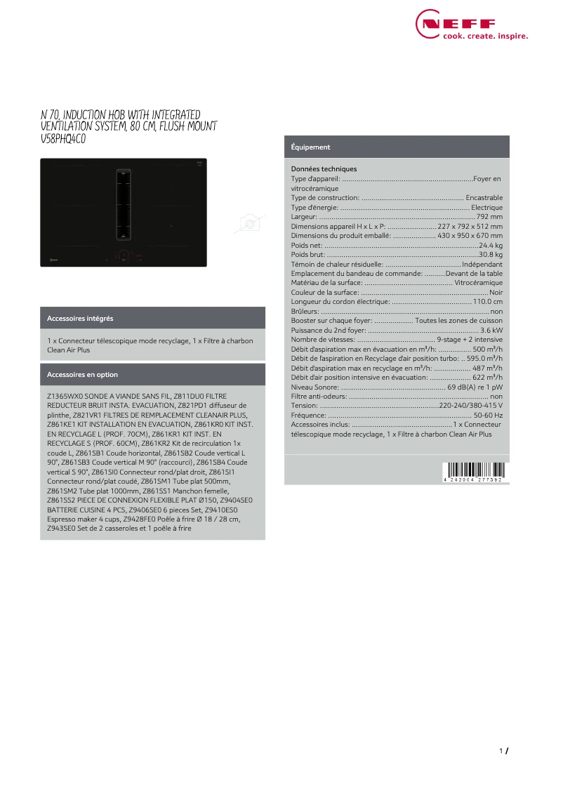 Imagen de la primera página del manual del dispositivo V58PHQ4C0