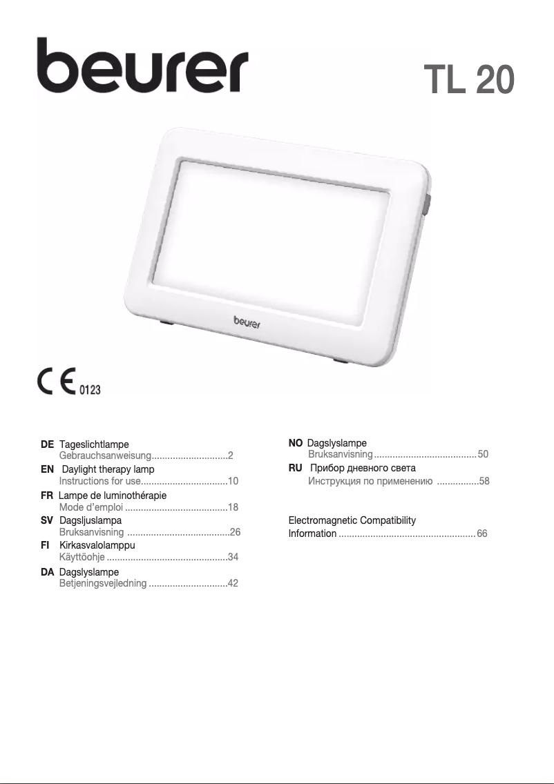 Imagen de la primera página del manual del dispositivo TL20