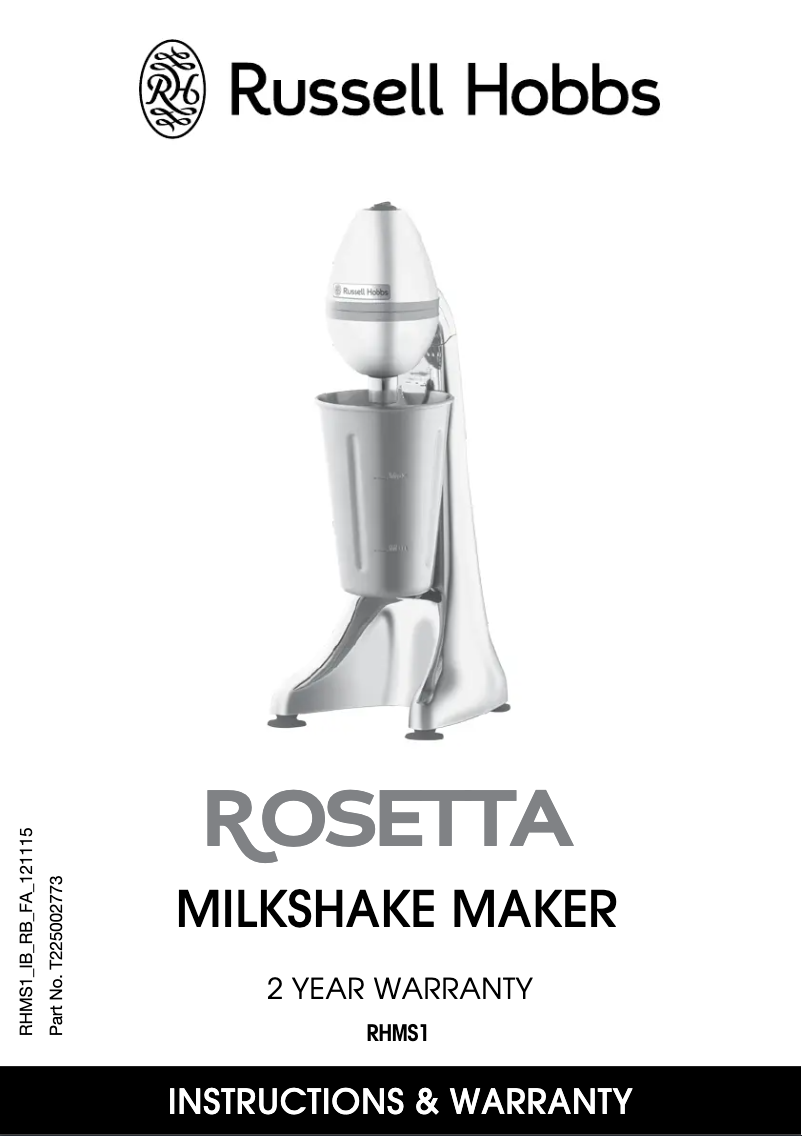 Imagen de la primera página del manual del dispositivo Rosetta RHMS1