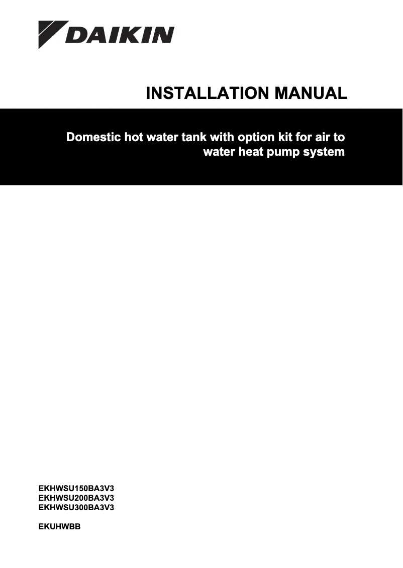Imagen de la primera página del manual del dispositivo EKHWSU300BA3V3