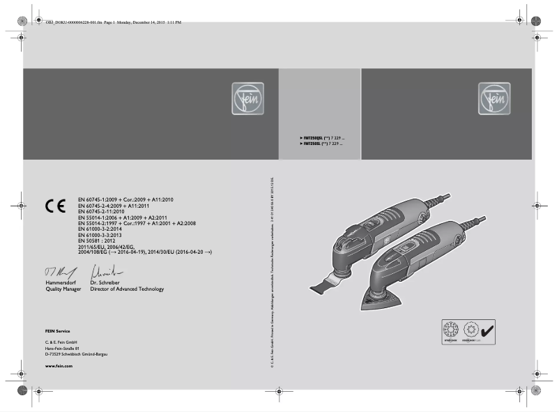 Imagen de la primera página del manual del dispositivo FMT 250 SL