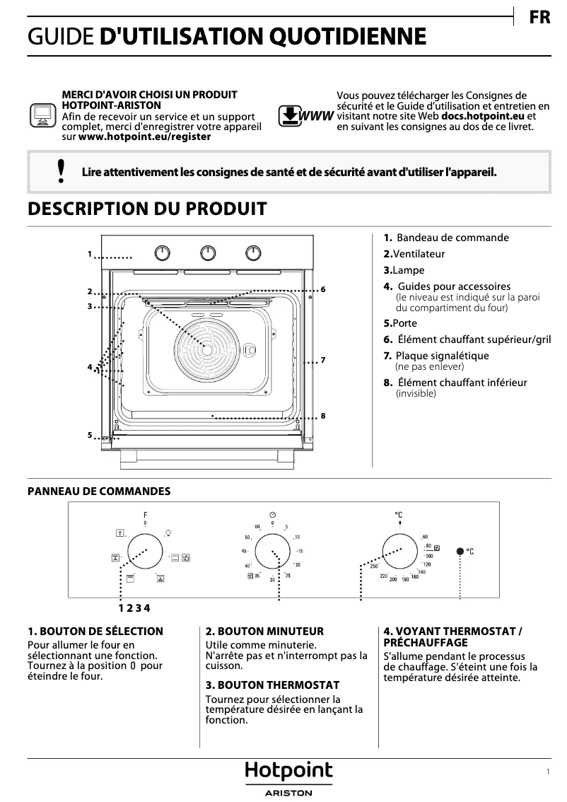 Imagen de la primera página del manual del dispositivo FA3 530 H BL HA