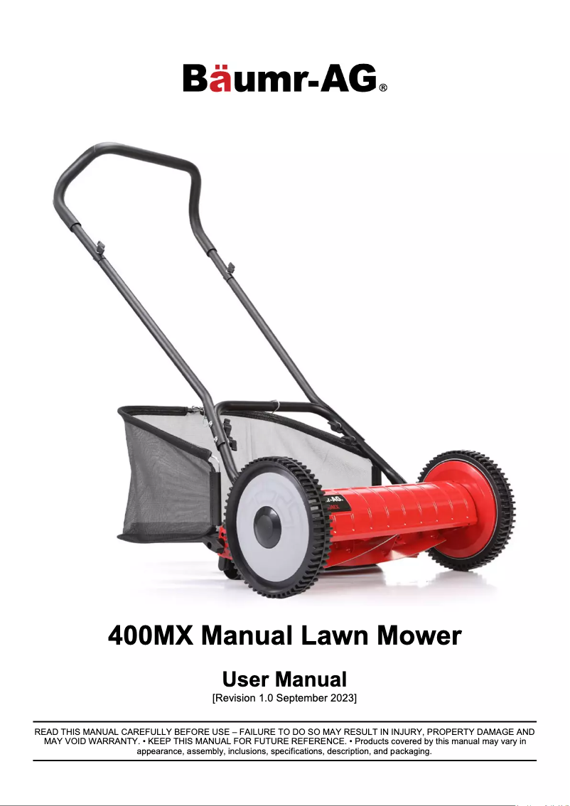 Página nº 1 - Manual de usuario Baumr-AG 400MX