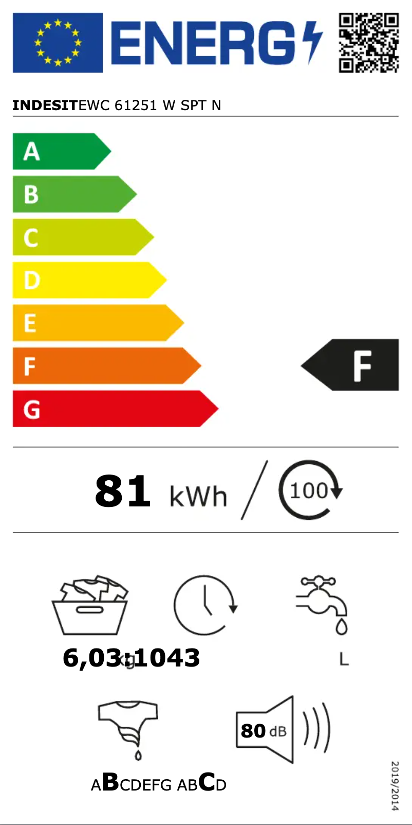 Página 1 del manual Manual de usuario Indesit EWC 61251 W SPT N