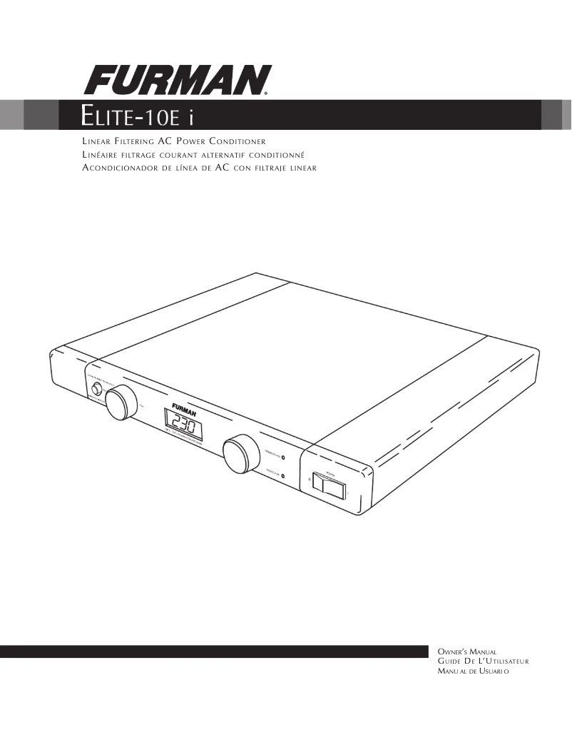 Imagen de la primera página del manual del dispositivo Elite-10E i