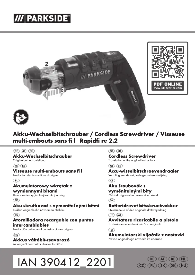 Página 1 del manual Manual de usuario Parkside Rapidfire 2.2