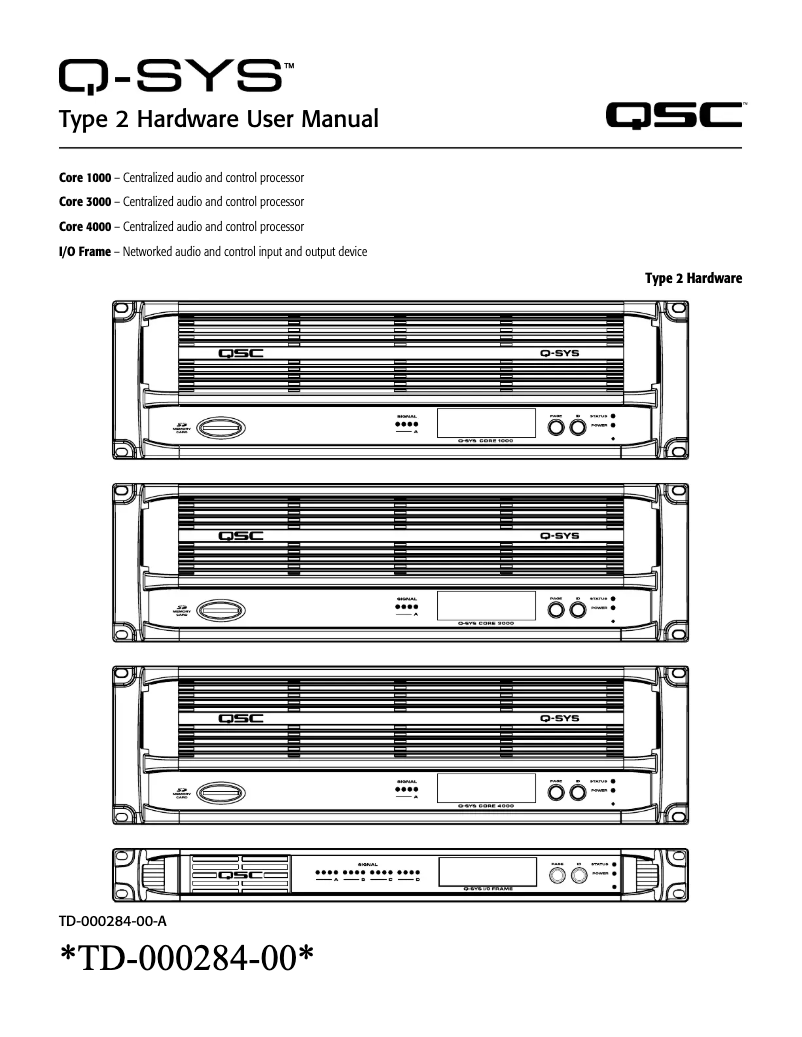 Página 1 del manual Manual de usuario QSC Core 1000