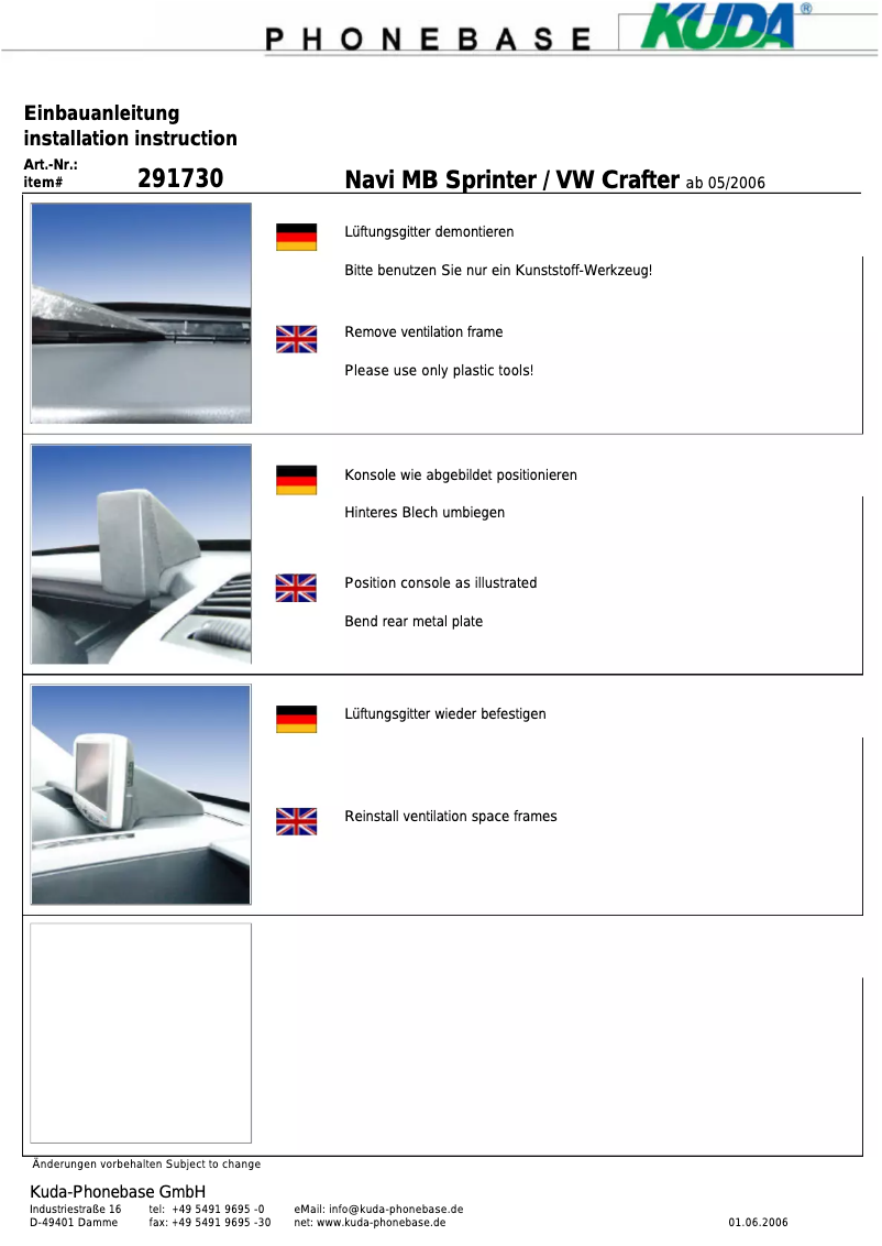 Imagen de la primera página del manual del dispositivo 291735