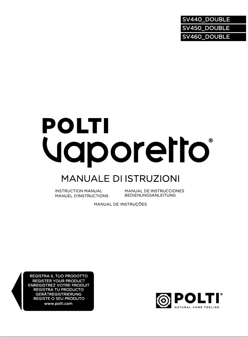 Imagen de la primera página del manual del dispositivo Vaporetto SV440 Double