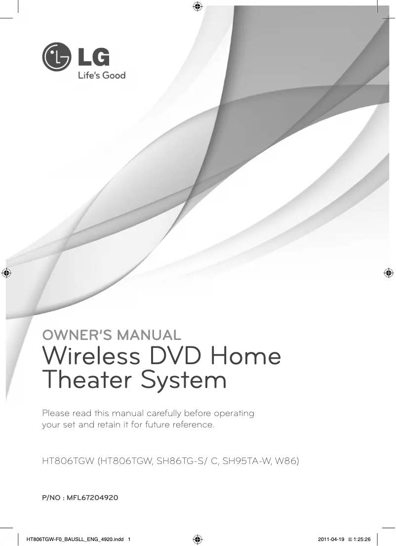 Página nº 1 - Manual de usuario LG HT806TGW