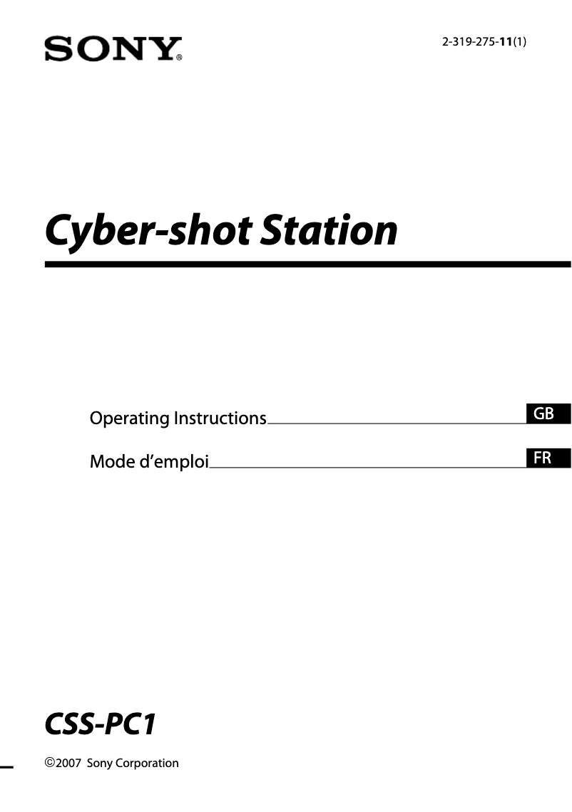Página nº 1 - Manual de usuario Sony CSS-PC1