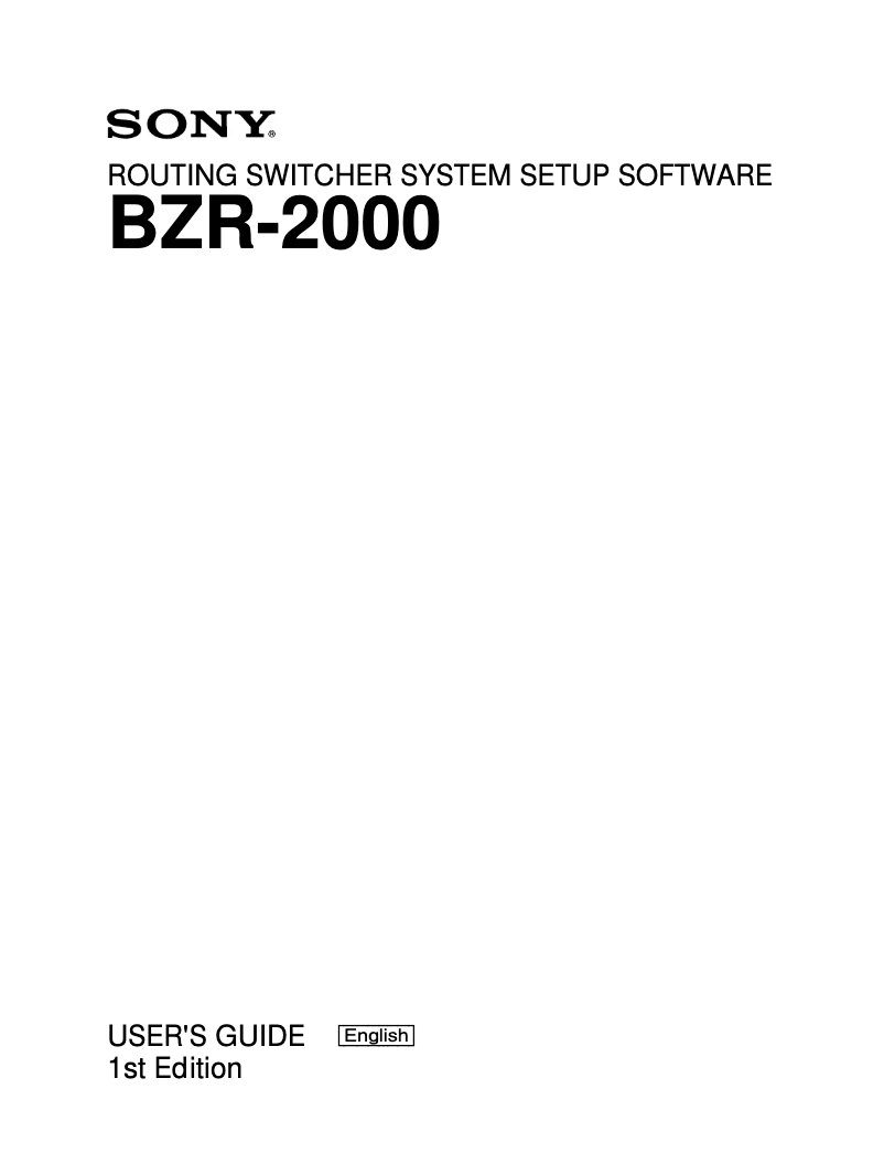 Imagen de la primera página del manual del dispositivo BZR-2000