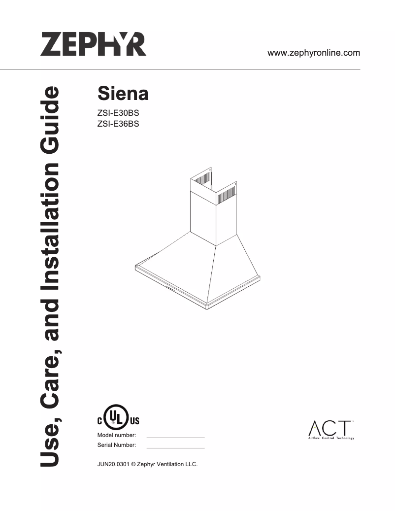 Imagen de la primera página del manual del dispositivo Siena ZSI-E30BS