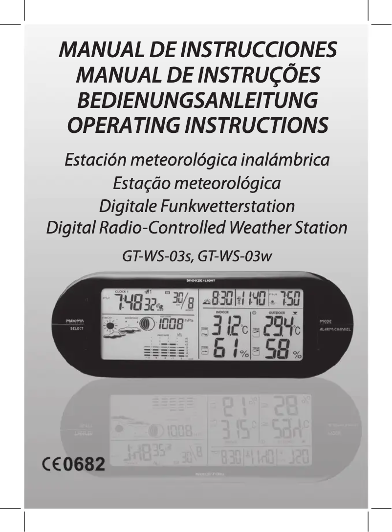 Imagen de la primera página del manual del dispositivo GT-WS-03w