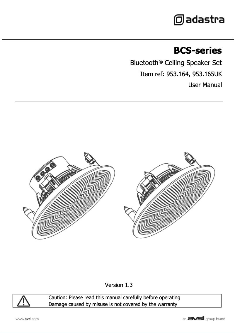 Imagen de la primera página del manual del dispositivo BCS65S