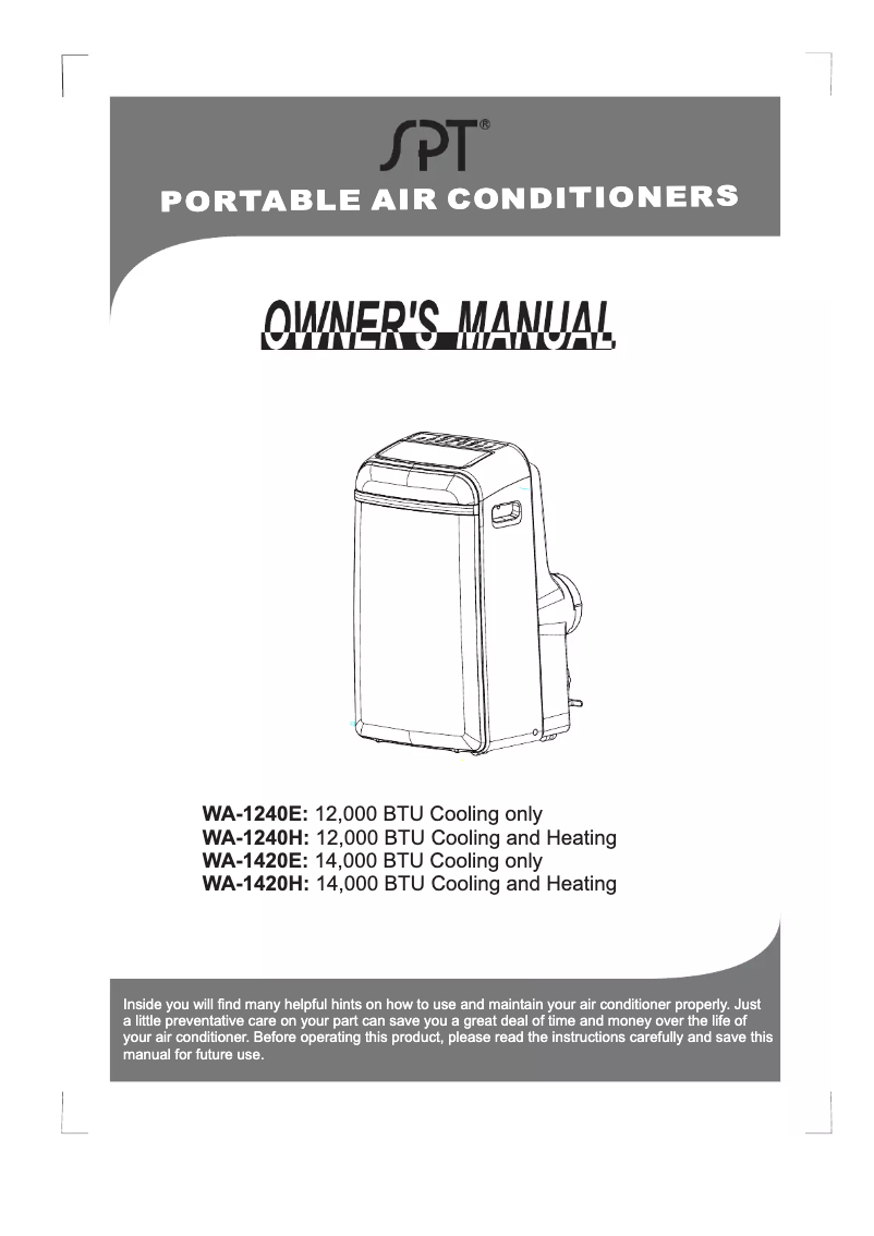 Página 1 del manual Manual de usuario SPT WA-1420E