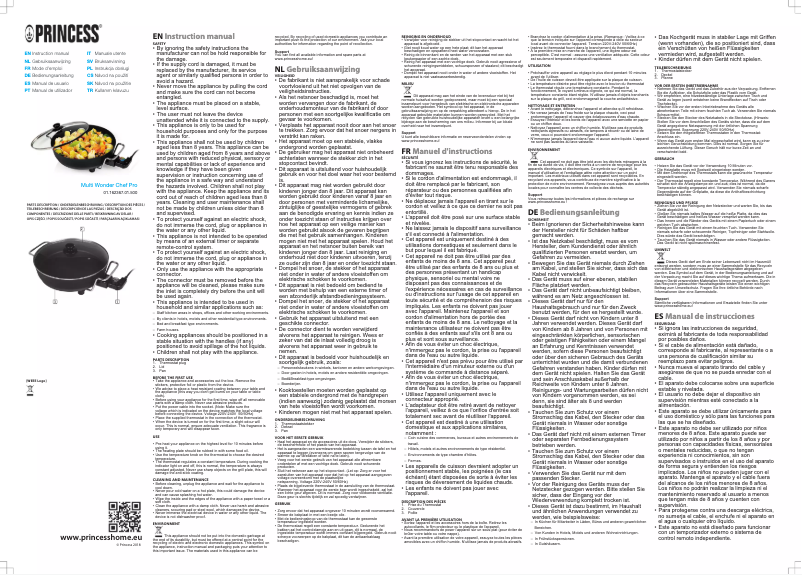 Imagen de la primera página del manual del dispositivo Multi Wonder Chef Pro