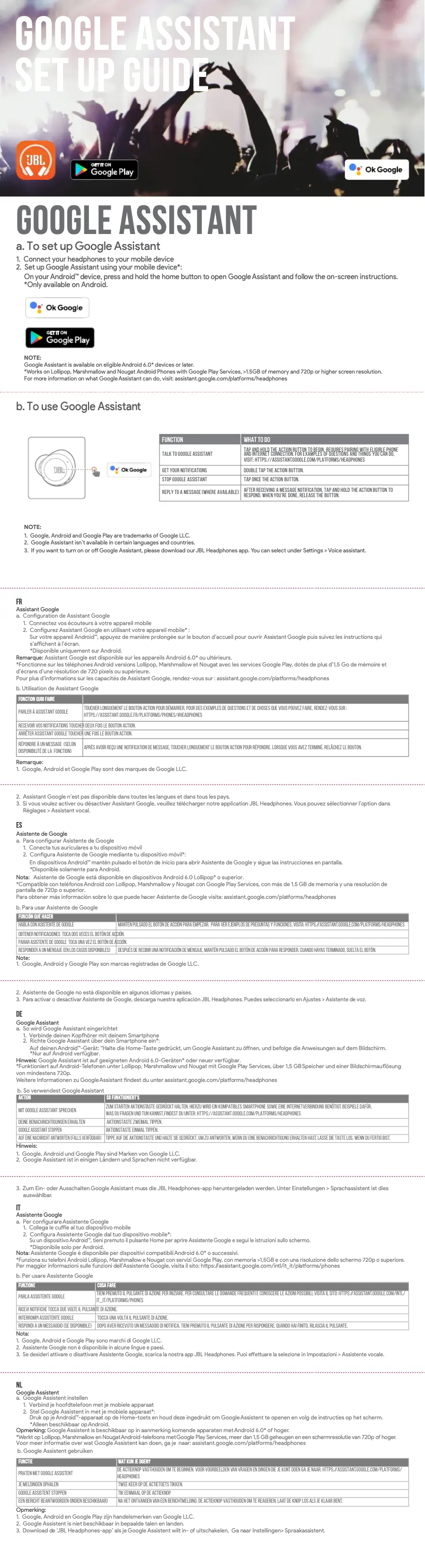 Página 1 del manual Guía de instalación JBL Tour Pro+ TWS