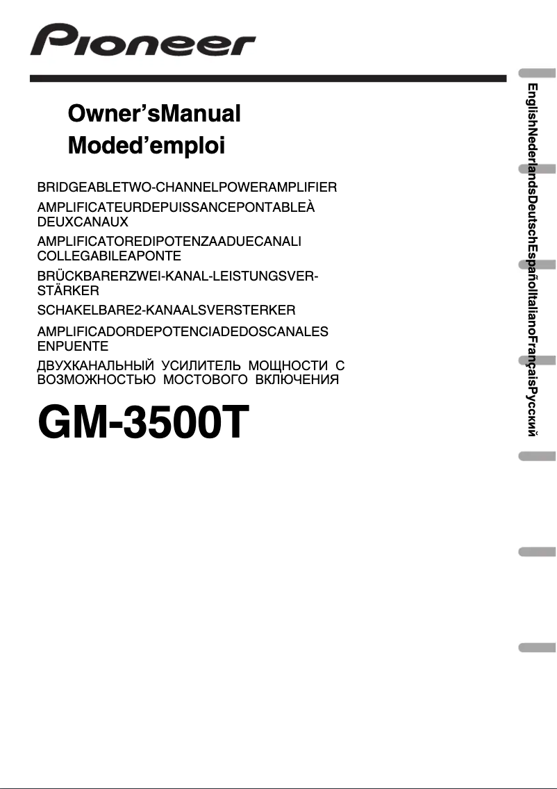 Imagen de la primera página del manual del dispositivo GM-3500T