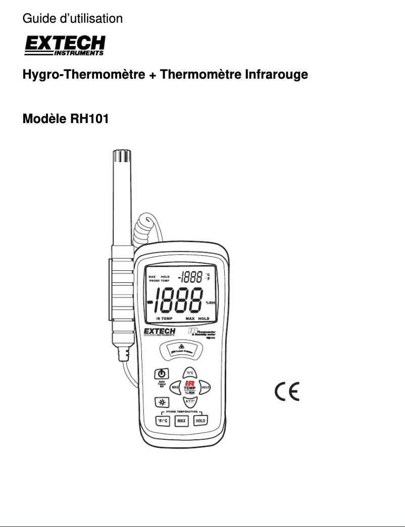 Imagen de la primera página del manual del dispositivo RH101