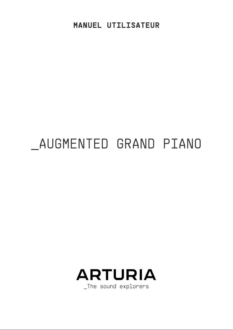 Imagen de la primera página del manual del dispositivo Augmented GRAND PIANO