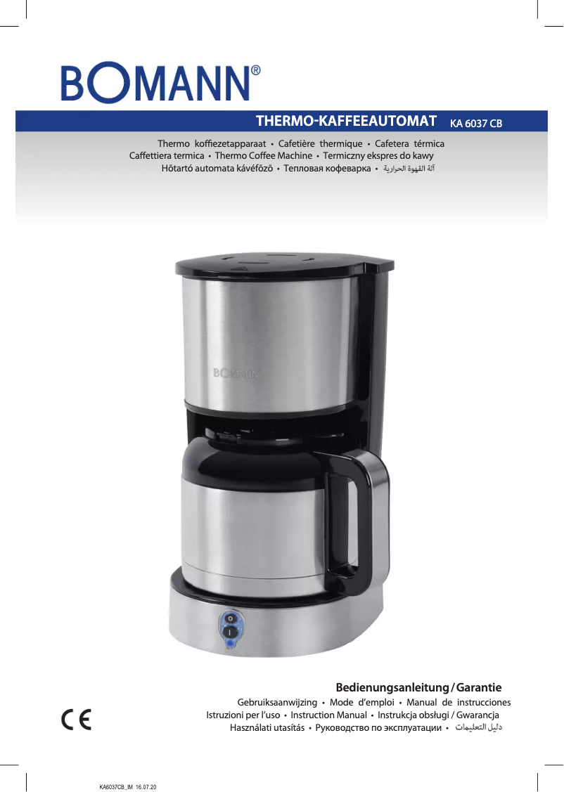 Imagen de la primera página del manual del dispositivo KA 6037 CB