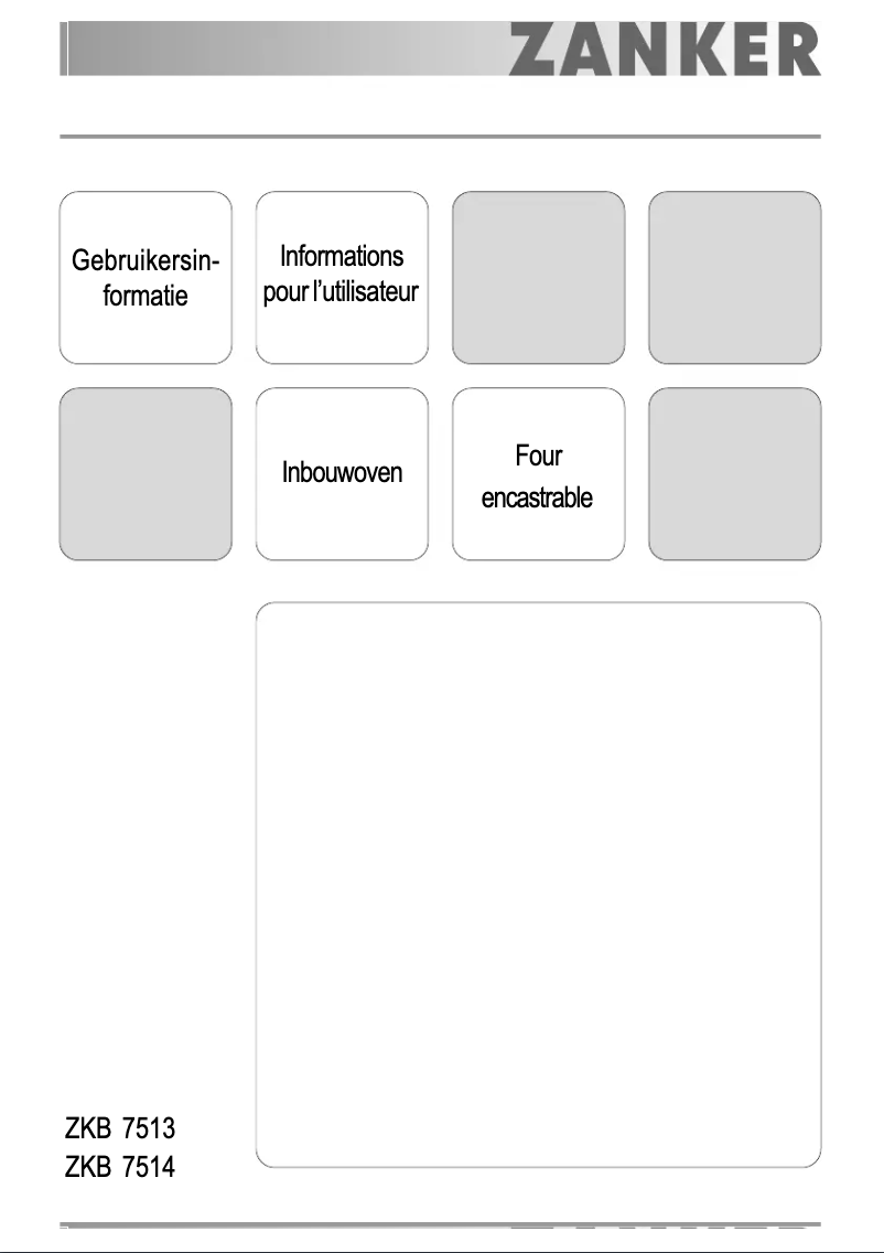 Página 1 del manual Manual de usuario Zanker ZKB 7513