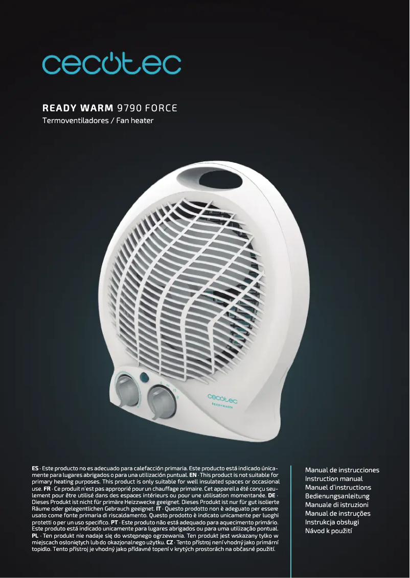 Página 1 del manual Manual de usuario Cecotec Ready Warm 9790 Force