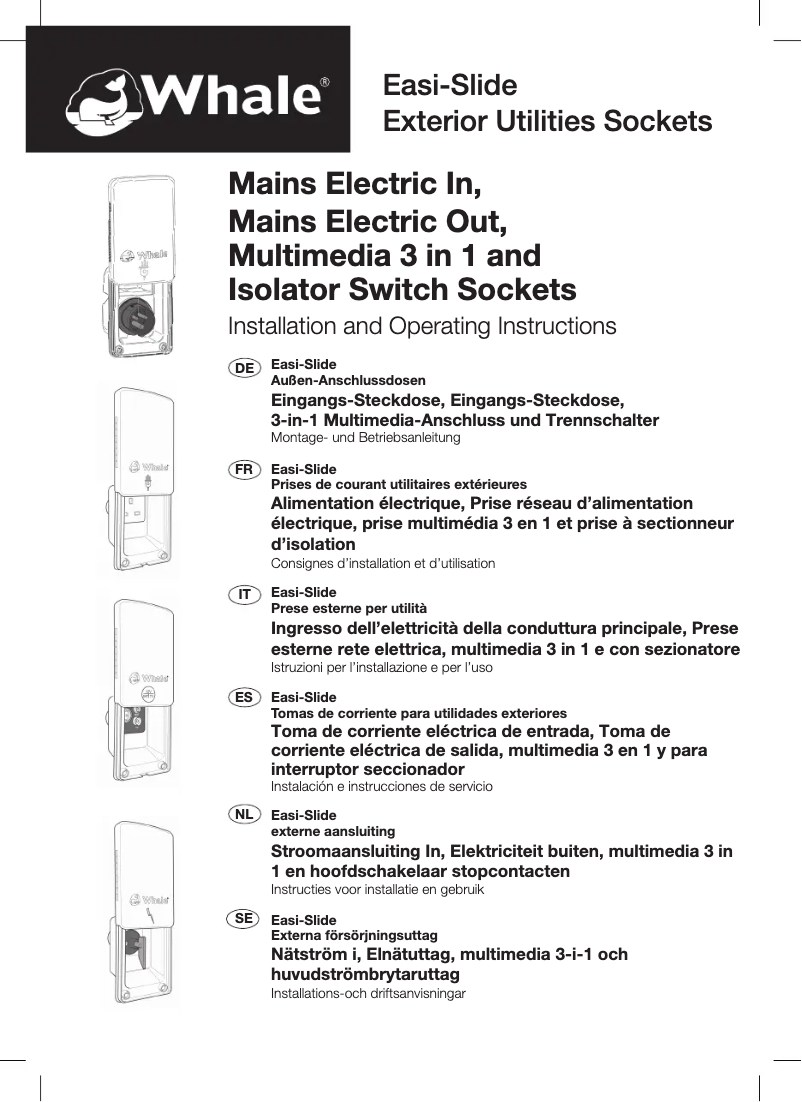 Imagen de la primera página del manual del dispositivo Isolator Switch Socket
