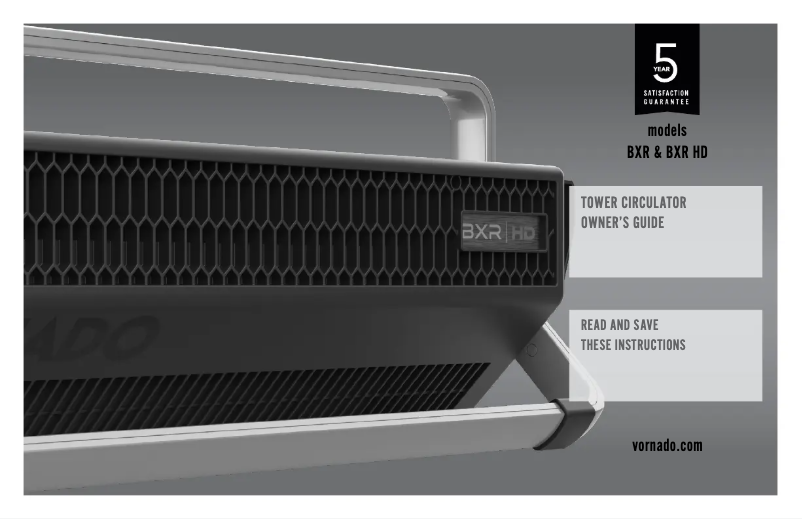 Página nº 1 - Manual de usuario Vornado BXR