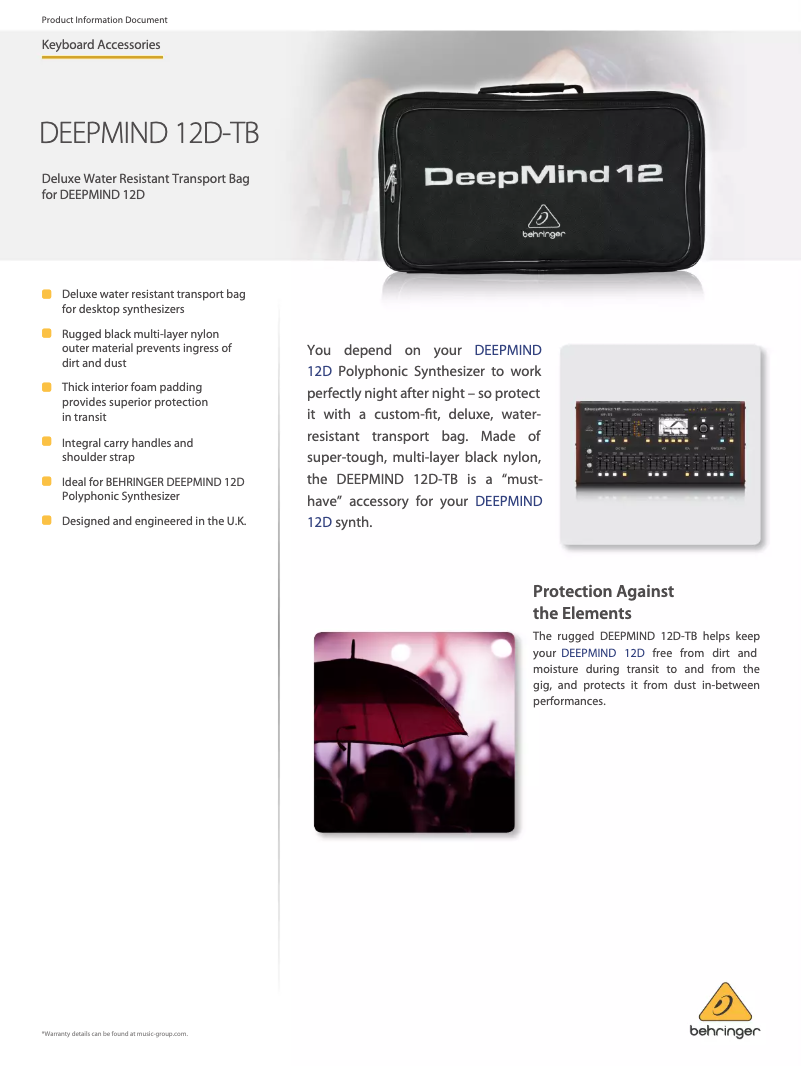 Imagen de la primera página del manual del dispositivo DeepMind 12D-TB