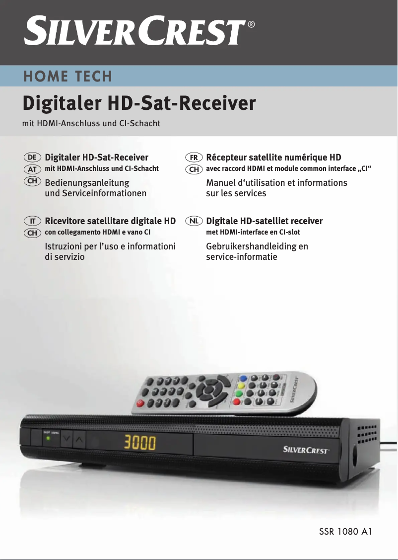 Página 1 del manual Manual de usuario SilverCrest SSR 1080 A1