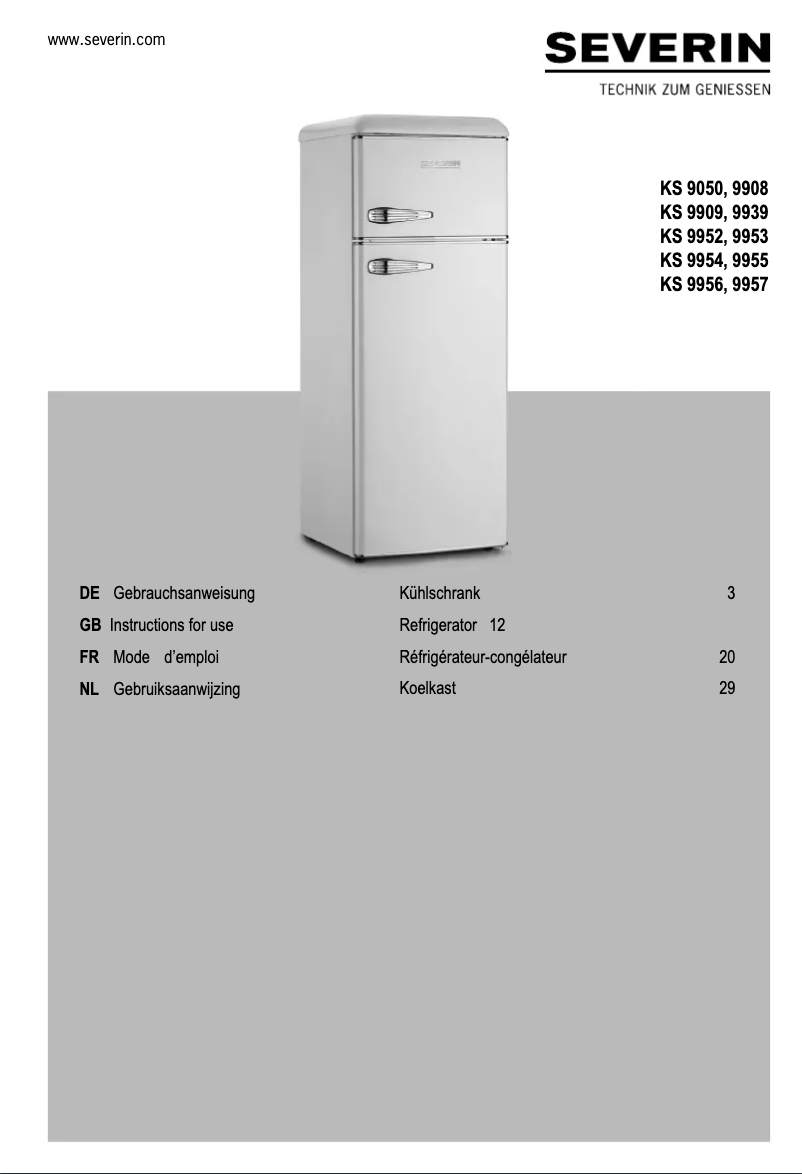 Página nº 1 - Manual de usuario Severin KS 9939