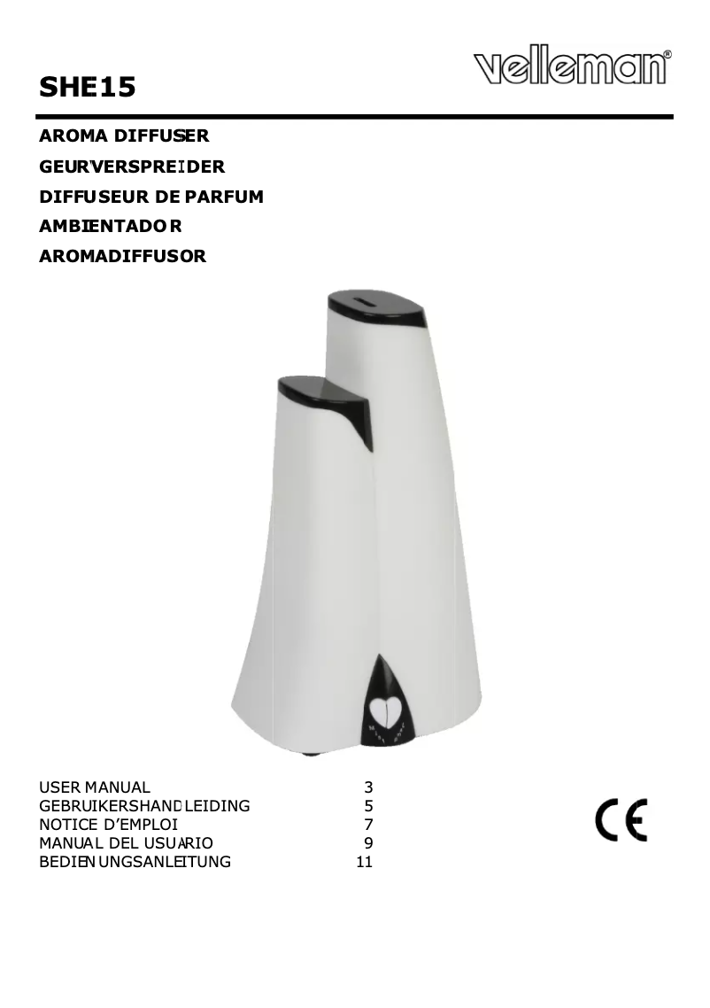 Página 1 del manual Manual de usuario Velleman SHE15