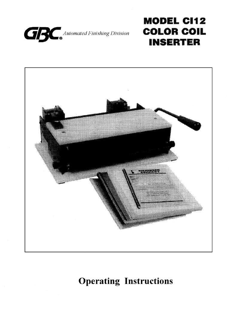 Página 1 del manual Manual de usuario GBC CI12